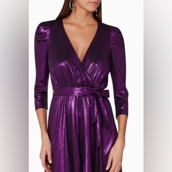 RETROFÊTE Flora V-Neck Long Dress Size: S - Picture 10 of 14